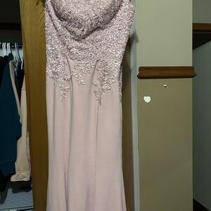 Dancing Queen Strapless Pink Lace Dress